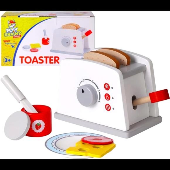 Other - - Pop Up Kid’s Toaster Toy with Kitchen Accessories, 8 Pc. Set NIB
